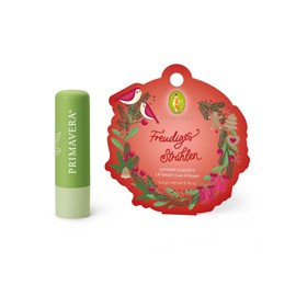 PRIMAVERA Gift Tag Rays - Gift Tag with Lip Balm Stick - Lemon and Litsea - Natural Cosmetics - Vegan