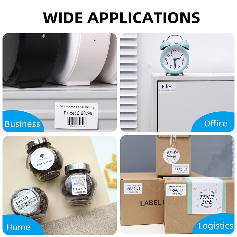 Phomemo M110 Bluetooth Thermal Label Printer, Upgraded Label Maker Machine