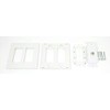 RiteAV Mesh Brush Coax Cable TV Wall Plate Dual 2