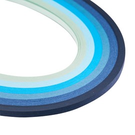 Craftdady 1200 Strips Quilling Paper Strips 390 x 3 mm Gradual Blue for DIY Craft Party Decoration