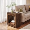 Tribesigns Tribesigns Rustic Wood End Table, 2 Tiered Square Side
