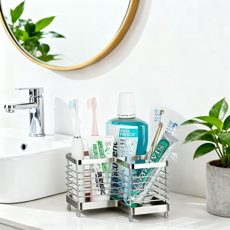 MYITYARD Toothbrush Holders for Bathrooms, Stainless Steel Electric Toothbrush and