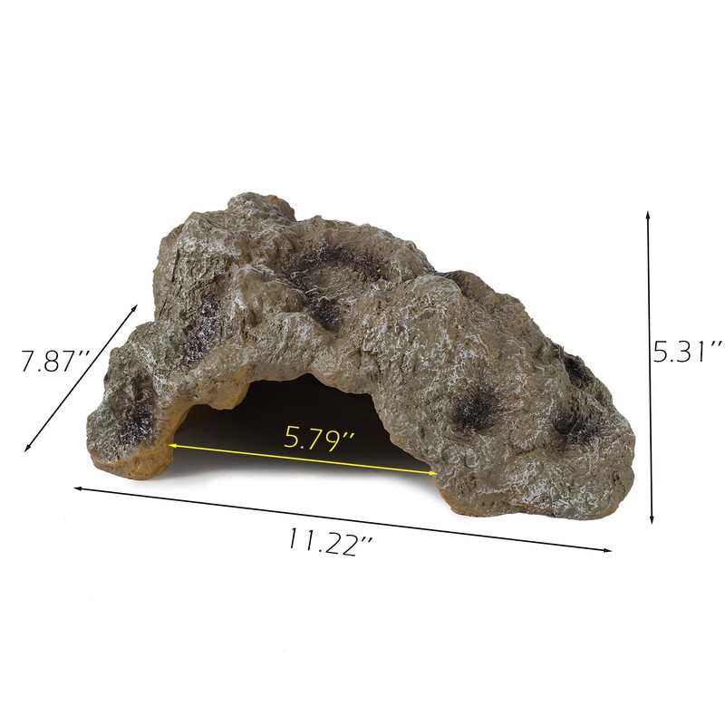 IBWell Resin Leopard Gecko Hide, True to Nature Reptile Rock