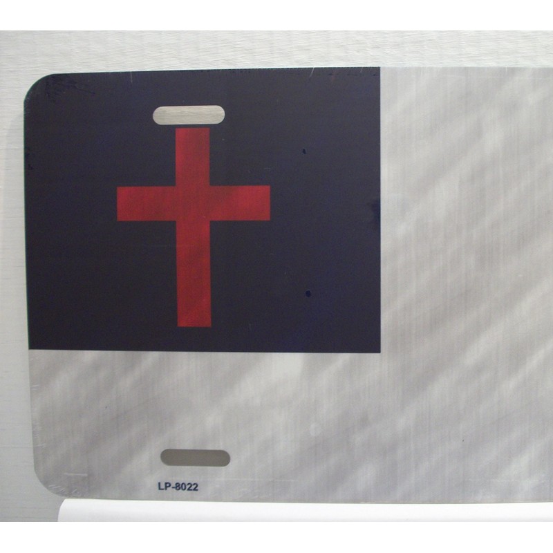 Christian Flag Novelty Metal License Plate Tag LP-8022