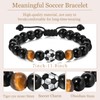 Gopbrer Soccer Gifts for Boys 8-12, Soccer Charm Bracelets for