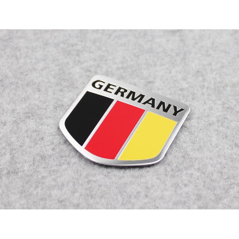 Generic Car Alloy Metal German Germany Flag Chrome Side Rear