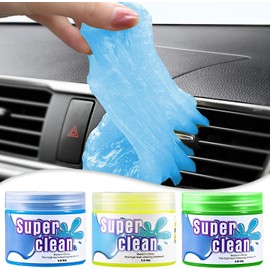 3 pcs Gel de Limpieza Gel de Limpieza de Automóviles, Limpiador de Grietas de Automóviles, Gel de Limpieza de Polvo Universal,Para Teclados de de Automóviles, Salidas de Aire, Impresoras