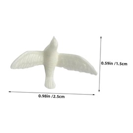 Hohopeti 15pcs Micro Landscape Ornament Bird Decoration Mini House Decor Miniatures Decor Minature Figurine Miniature Sculptures Birds Model Small Birds Statues White Resin