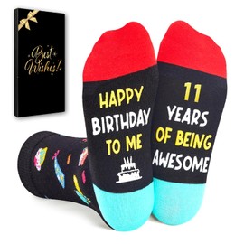 Shellspace 11 Year Old Boy Gift Ideas, Funny Socks for 11 Year Old Boy Girls, 11th Birthday Gifts for Kids