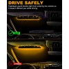 Emergency Dash Strobe Lights 2x16.8 Inch Amber White 48 LED
