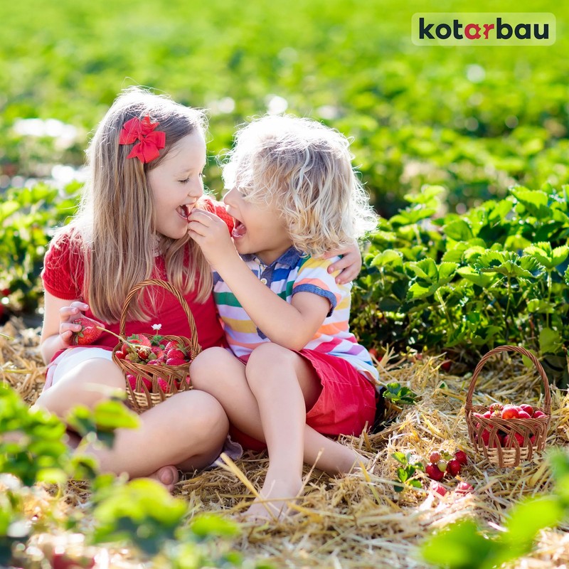 KOTARBAU® Wicker Basket with Handle Children's Easter Basket with Handle