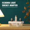 Feekoon 3 Pcs Light Socket to Plug Adapter, E26 Lamp