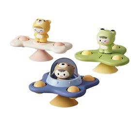LHMNLU Juego de Juguetes giratorios de 3 Piezas, Juguete para Silla de Comedor con Ventosa, Juguete para bañera, Juguete sensorial para Jugar y aliviar el estrés