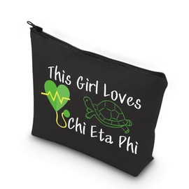 VAMSII Chi Eta Phi Sorority Paraphernalia Gifts This Girl Loves Chi Eta Phi Travel Makeup Bag XHO Nursing Pouch (Eta Phi)