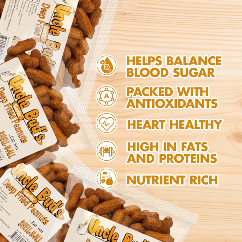 Uncle Bud's Deep Fried Peanuts In Shell (4-Pack) | Crunchy