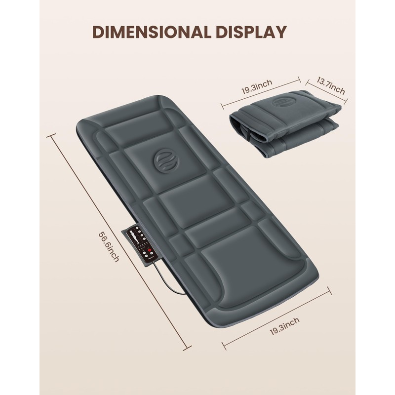 Heycool Full Body Massage Mat with Heat, Vibration Back Massage