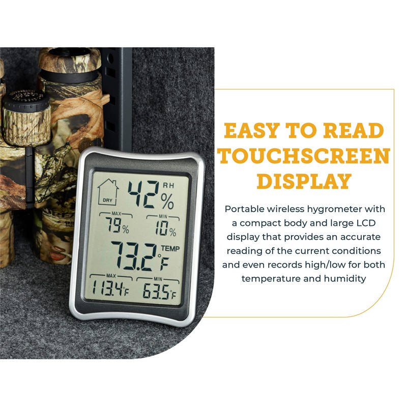 SnapSafe Digital Hygrometer, 75909 - Indoor Temperature and Humidity Monitor