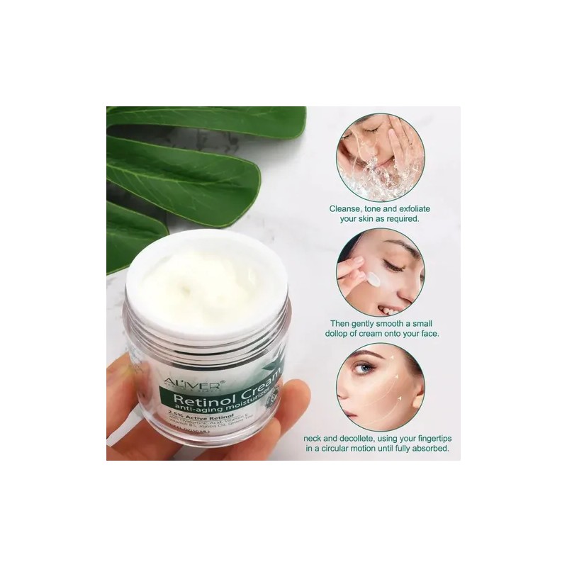 Crema Retinol Aliver 50ml Antiedad Noche Hipoalergénica Para Rostro