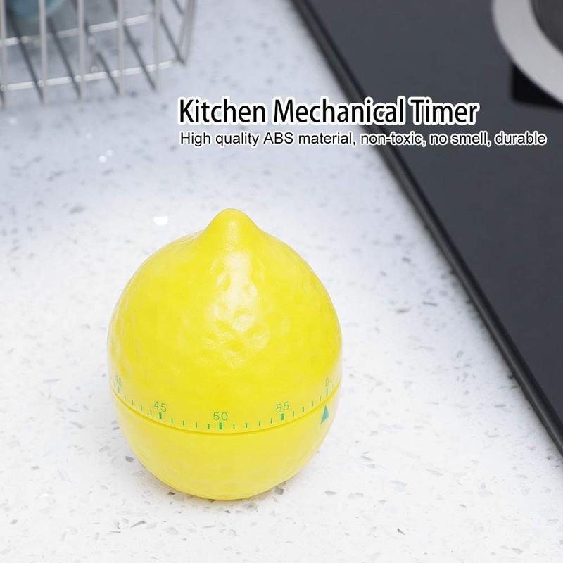 Lemon Mechanical Kitchen Timer, Cute Lemon Timer for Kids, Wind