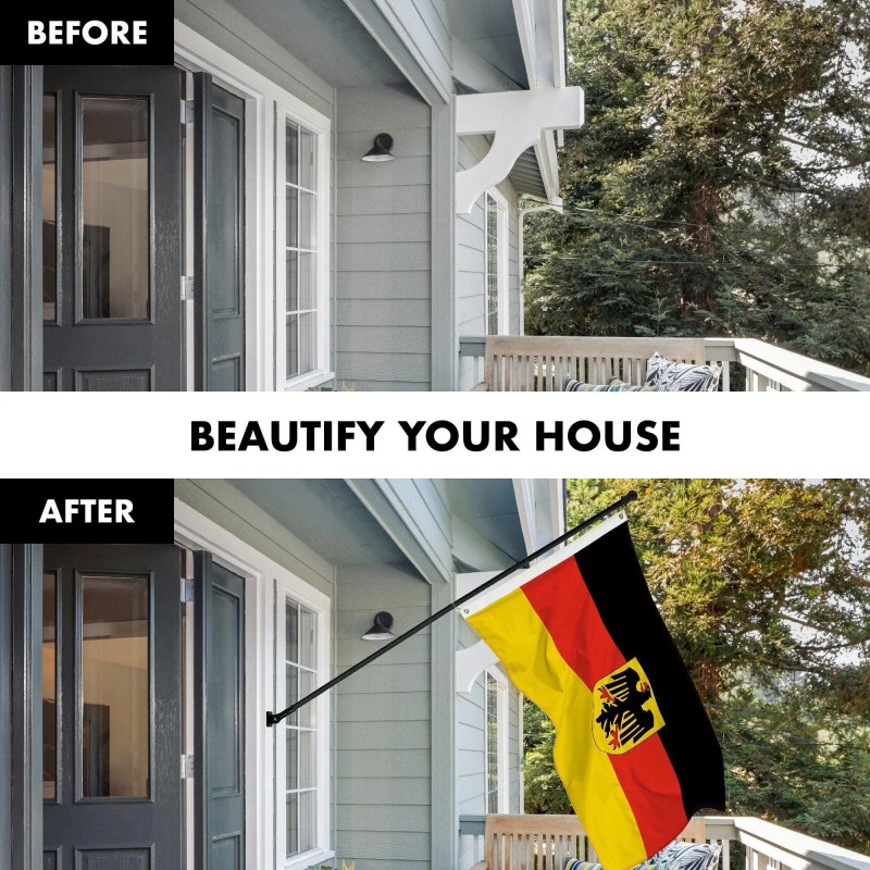 UD_G128 Combo Pack: Flag Pole 6 FT Black Tangle Free