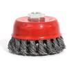 CENPEK 4 Pcs Twist Knot Semi Flat Wire Wheel Cup