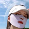 Mouth-Open Golf Cool Face Mask for UV Protection (Golfing & Hiking) Jogging White 4ea