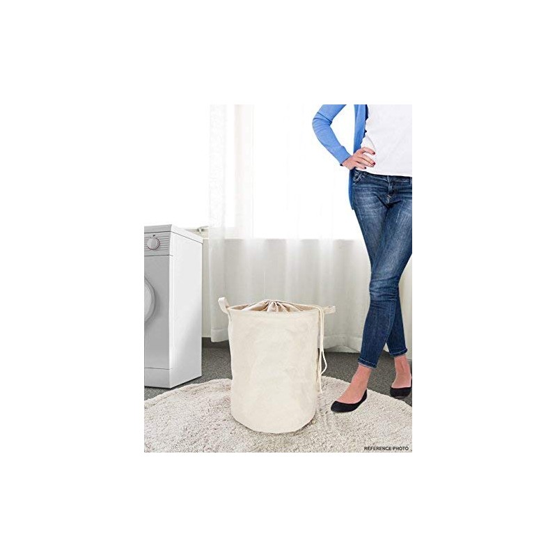 FiveSeasonStuff Pack of 2 Foldable Light Beige Cotton Linen Storage