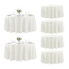 Fokitut 6 Pack Round Tablecloth, 120 Inch, Stain Resistant and