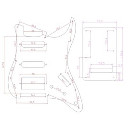 KAISH Premium Diamond Plate 11 Hole Strat HSS Pickguard Aluminum Scratch Plate and Backplate Tremolo Trem Cover with Screws for American/Mexican FD Stratocaster Silver