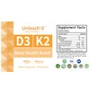UNLEASH'D ORGANIC Unleash'd Vitamin D3 K2 Gummies 60 Count Supports