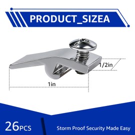 Storm Door Panel Clips with Screws 5/16" Offset Aluminum Storm Window Clips