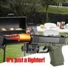 [Gas Not Included]Cool Butane Windproof Torch Lighter,with 2 Flame Modes,Refillable,
