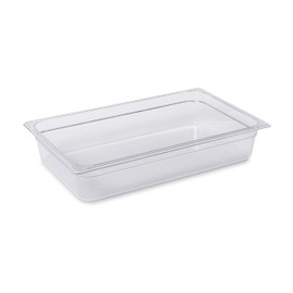 Rubbermaid Commercial FG131P00CLR - Sartén para alimentos fríos, tamaño completo, 13-3/4 cuartos de galón, transparente, FG131P00CLR