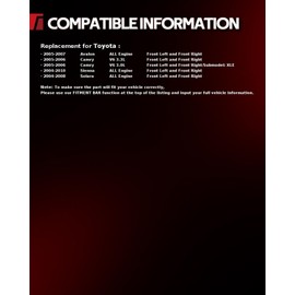 Torchbeam Front Brake Calipers Set for Toyota 2005-2006 Camry 3.0L, Front Left and Front Right Calipers Replace # 19B2715+19B2714