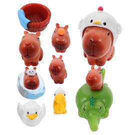 FRCOLOR 10Pcs Tiny Animal Statues Cute Resin Animal Figurines for Miniature Garden Decor Dollhouses and Cakes Charming Micro Landscape Accessories for Creative Home Decoration