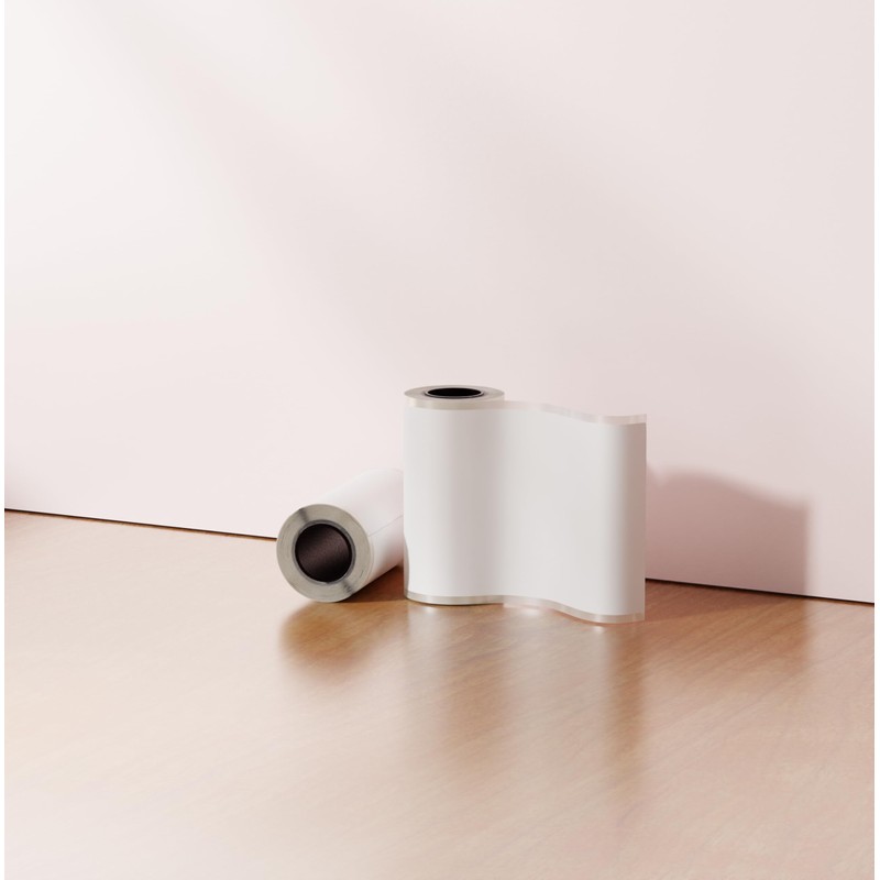 Mini Printer Sticker Paper – 5 Rolls 50mm White Self-Adhesive