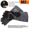 RAPICCA Animal Handling Gloves Bite Proof Double Leather Reinforced Padding