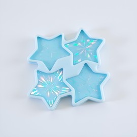 Blue Star starewelry Casting Mold,Holographic Star Resin Mold Phone Hand Grip Silicone Mold, As Shown in The Figure Resin Casting Molds Jewelry Casting Supplies