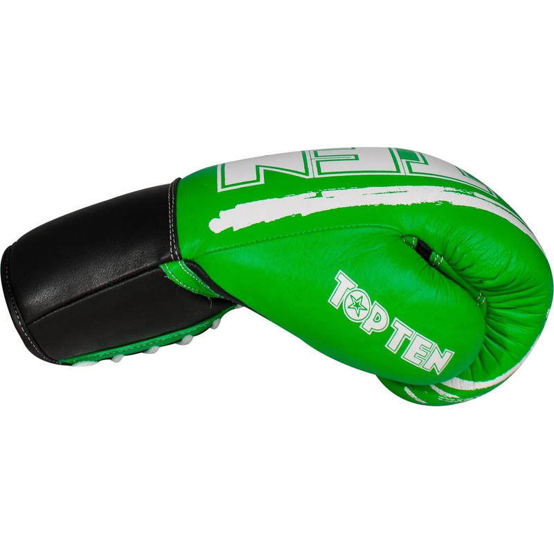 TOP TEN Roundup Boxing Gloves 10 oz Green/White