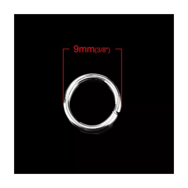 Unbranded 100 pcs Silver Plated Open Jump Rings – 9mm