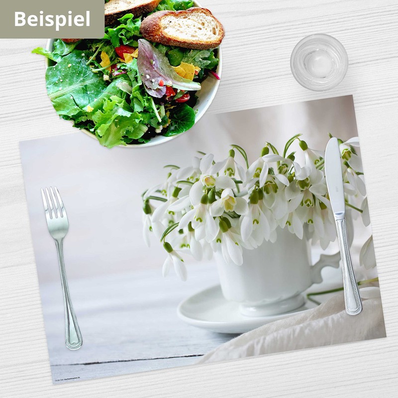 Place Mat - Snowdrops in Cup - Pack of 12