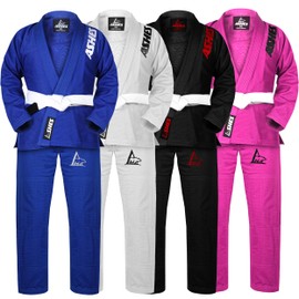 Ashes Sports IBJJF Ultra Light BJJ Brazilian Jiu Jitsu Gi for Kids with Preshrunk Fabric and Free Belt (Blue, M0)