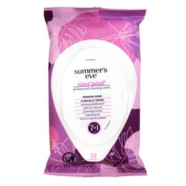 Summer's Eve Island Splash Refreshing Daily Feminine Wipes, Removes Odor, pH Balanced, 32 Count - 2 Pack