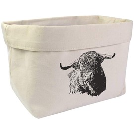Azeeda Large 'Highland Cattle' Canvas Organiser/Storage Bag (OR00004359)