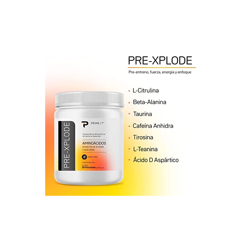 Primetech Nutrition Pre Entreno PRE-XPLODE, Sabor Limón