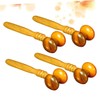 Mikinona 4pcs Wooden Massage Roller Practical Beauty Nose Massage Wheel