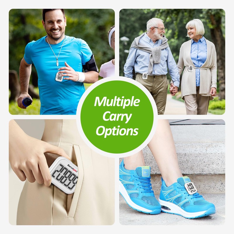 3D Pedometer for Walking, Simple Step Counter for Walking with