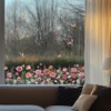 ANATTASOUL Spring Static Window Clings Wildflowers and Hummingbirds 1 Sheet