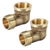 TA-VIGOR 2Pcs Brass Pipe Fitting 90 Degree Elbow 3/4 BSP