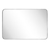 TEHOME 20x30'' Brushed Nickel Rounded Rectangle Bathroom Mirror Brushd Silver